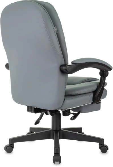 Кресло руководителя Бюрократ CH-868N-F серый эко.кожа крестов. пластик подст.для ног
