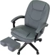 Кресло руководителя Бюрократ CH-868N-F серый эко.кожа крестов. пластик подст.для ног