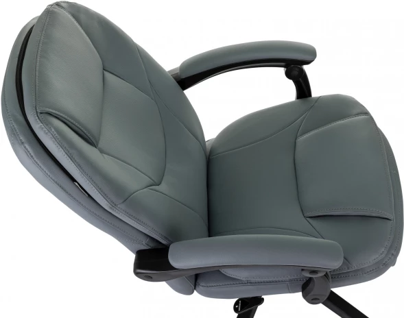 Кресло руководителя Бюрократ CH-868N-F серый эко.кожа крестов. пластик подст.для ног