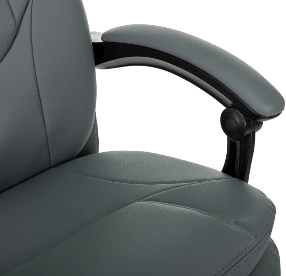 Кресло руководителя Бюрократ CH-868N-F серый эко.кожа крестов. пластик подст.для ног