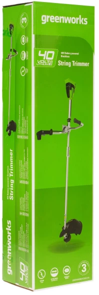 Триммер электрический Greenworks GD40BCB аккум. разбор.штан. реж.эл.:леска/нож