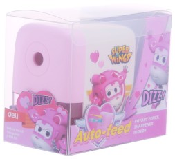 Точилка для карандашей механическая Deli ER10409 Super Wings 1 отверстие пластик ассорти