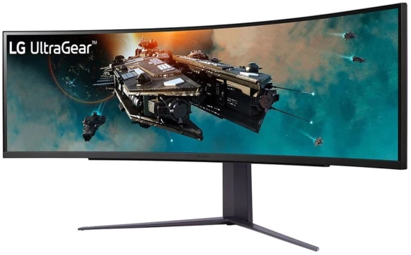 Монитор LG 49&amp;quot; UltraGear 49GR85DC-B черный VA LED 32:9 HDMI матовая HAS Piv 3000:1 450cd 178гр/178гр 5120x1440 240Hz FreeSync Premium Pro DP 2K USB 15.1кг