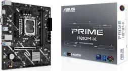 Материнская плата Asus PRIME H810M-K Soc-1851 Intel H810 2xDDR5 mATX AC`97 8ch(7.1) GbLAN RAID+VGA+HDMI