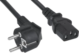 Шнур питания Cabeus PC-186-VDE-3M C13-Schuko проводник.:3x0.75мм2 3м 220/250В 6А черный