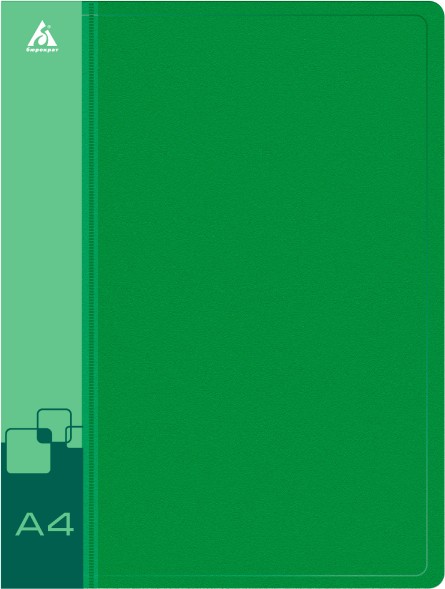 Папка метал.зажим Бюрократ -PZ07CGREEN A4 пластик 0.7мм внут.и торц.карм зеленый