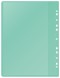 Папка-скоросшиватель Silwerhof A4 прозрач.верх.лист 30 вкладышей боков.перф. полипропилен зеленый