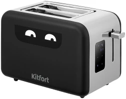 Тостер Kitfort КТ-6497 850Вт черный/стальной