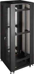 Шкаф серверный Lanmaster (TWT-CBB-47U-8X10-P1) напольный 47U 800x1000мм пер.дв.перфор. задн.дв.перфор.2-хст. 2 бок.пан. 800кг черный 926мм 131.2кг 2277мм IP20 металл