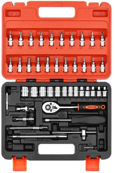 Набор инструментов Deko DKMT46 46 предметов (жесткий кейс)