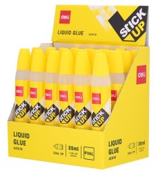 Клей жидкий Deli EA21310 35мл корп.желтый прозрачный с двумя аппликаторами Stick UP
