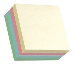 Блок самоклеящийся бумажный Stick`n 21013 76x76мм 400лист. 70г/м2 пастель 4цв.в упак.