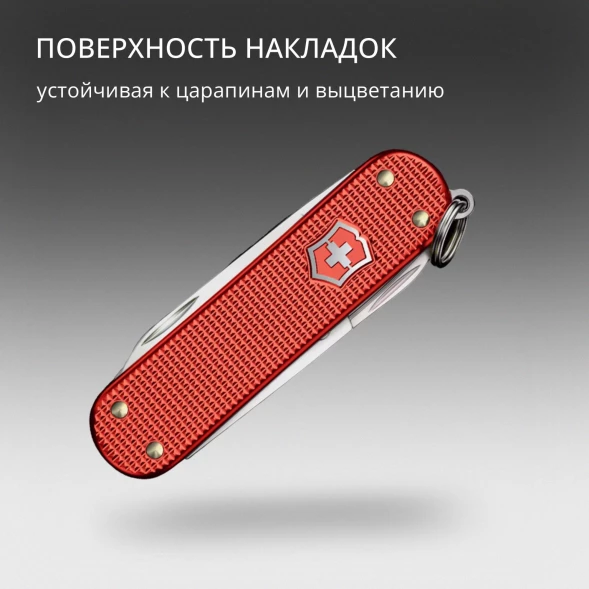Нож перочинный Victorinox Classic SD Alox LE 2025 Stone Red (0.6221.L25) 58мм 5функц. красный подар.коробка