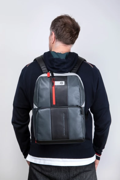 Рюкзак Piquadro Urban CA3214UB00/GRN серый/черный натур.кожа