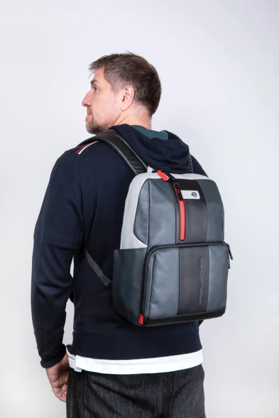 Рюкзак Piquadro Urban CA3214UB00/GRN серый/черный натур.кожа