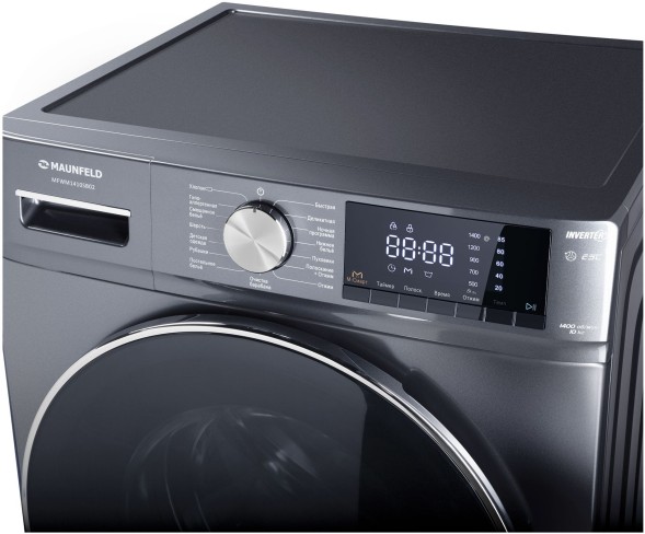 Стиральная машина Maunfeld MFWM1410SB02 класс: A+++ загр.фронтальная макс.:10кг темно-серебристый инвертер