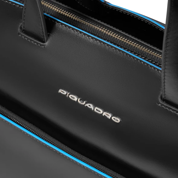 Деловая сумка женская Piquadro Blue Square BD6680B2/N с отделением для ноутбука 15.6&amp;quot; черная натур.кожа