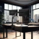 Кронштейн для мониторов Kromax OFFICE-20 черный 17&amp;quot;-35&amp;quot; макс.10кг настольный поворот и наклон