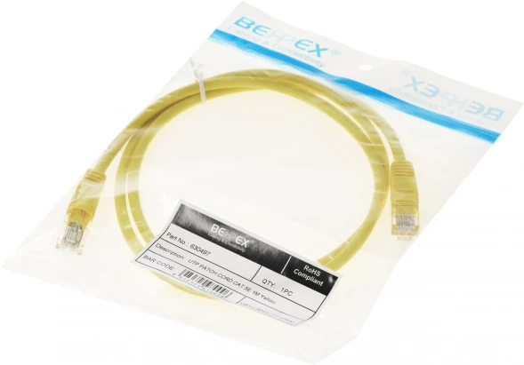 Патч-корд cat.5E molded 1м желтый RJ-45 (m)-RJ-45 (m) (упак.:1шт)