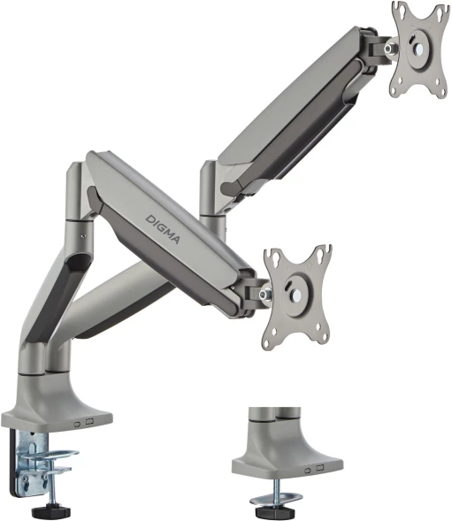 Кронштейн для мониторов ЖК Digma D-MM302D серый 17&amp;quot;-35&amp;quot; макс.15кг крепление к столешнице поворот и наклон