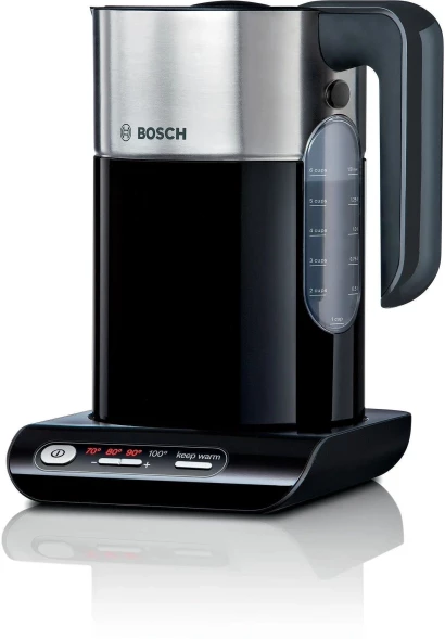 Чайник электрический Bosch TWK8613P 1.5л. 2400Вт черный/серебристый корпус: пластик/металл