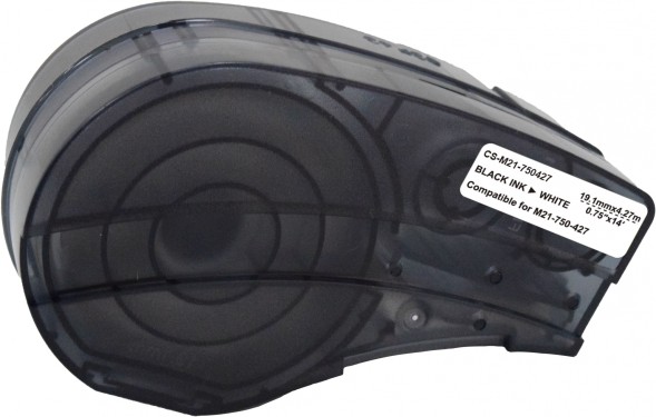 Картридж ленточный Cactus CS-M21-750427 черный на белом 19.1x4.27 для Brady BMP21-PLUS, BMP21-LAB