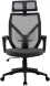 Кресло Cactus CS-MC414-GY черный/серый сетка/ткань с подголов. крестов. пластик пластик черный
