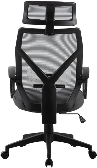 Кресло Cactus CS-MC414-GY черный/серый сетка/ткань с подголов. крестов. пластик пластик черный