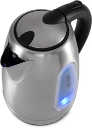 Чайник электрический Hyundai HYK-S7407 1.7л. 2200Вт серебристый матовый/черный корпус: металл