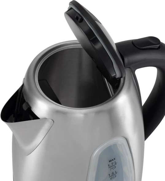 Чайник электрический Hyundai HYK-S7407 1.7л. 2200Вт серебристый матовый/черный корпус: металл