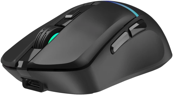 Мышь Оклик 775GW черный оптическая 5000dpi беспров. BT/Radio USB/USB-C 6but