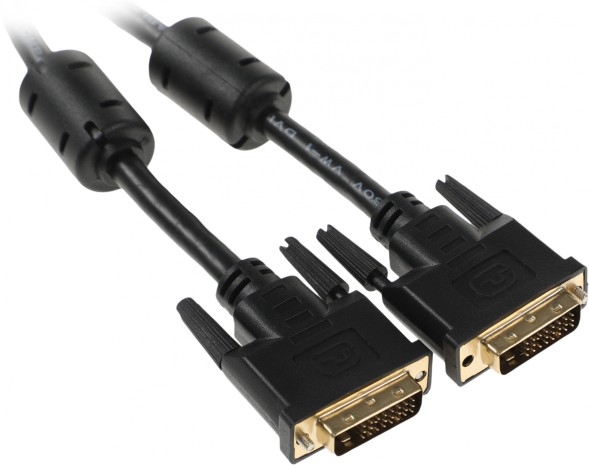 Кабель Ningbo DVI-D(m)/DVI-D(m) 3м. феррит.кольца черный