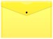 Конверт на кнопке Бюрократ Double Neon DNEPK803A4YEL A4 гориз. пластик 0.15мм желтый