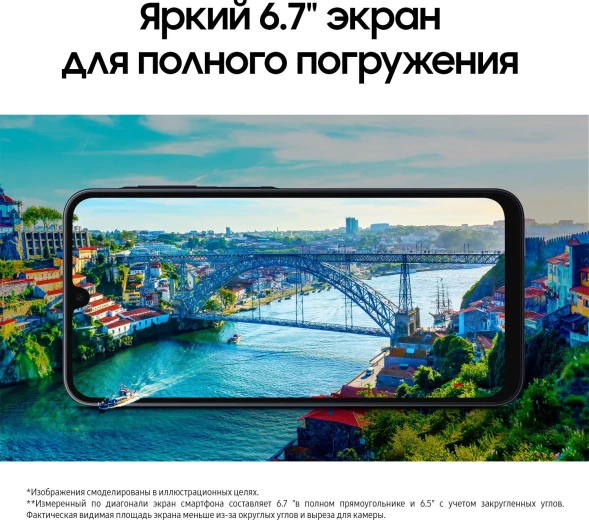 Смартфон Samsung SM-A165F Galaxy A16 128Gb 4Gb черный моноблок 3G 4G 2Sim 6.7&amp;quot; 1080x2340 Android 14 50Mpix 802.11 a/b/g/n/ac NFC GPS GSM900/1800 GSM1900 A-GPS microSD max1024Gb