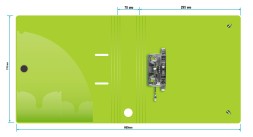 Папка-регистратор Silwerhof 355051 A4 70мм полифом салатовый
