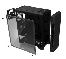 Корпус Zalman S3 черный без БП ATX 7x120mm 2xUSB2.0 1xUSB3.0 audio bott PSU
