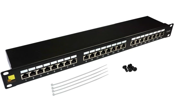 Патч-панель Lanmaster LAN-PPI24S6 19&amp;quot; 1U 24xRJ45 кат.6 STP
