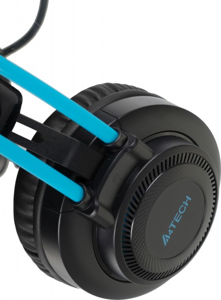 Наушники с микрофоном A4Tech Fstyler FH200i серый/синий 1.8м накладные оголовье (FH200I BLUE)