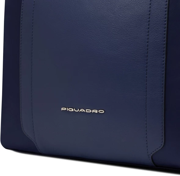 Рюкзак женский Piquadro Lyra CA6216W92T/BLU темно-синий нейлон/натур.кожа