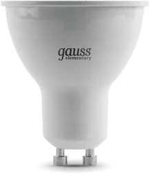 Лампа светодиодная Gauss 7Вт цок.:GU10 рефлек. 220B 4100K св.свеч.бел.нейт. MR16 (упак.:1шт) (13627)