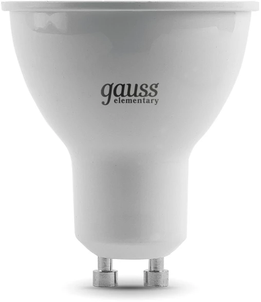 Лампа светодиодная Gauss 7Вт цок.:GU10 рефлек. 220B 4100K св.свеч.бел.нейт. MR16 (упак.:1шт) (13627)