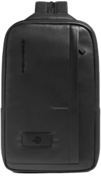 Рюкзак слинг Piquadro Russel CA6764W137/N черный натур.кожа