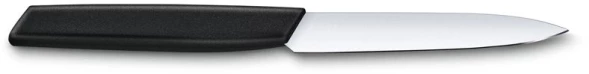 Нож кухонный Victorinox Swiss Modern (6.9003.10) стальной универсальный для чистки овощей и фруктов лезв.100мм прямая заточка черный