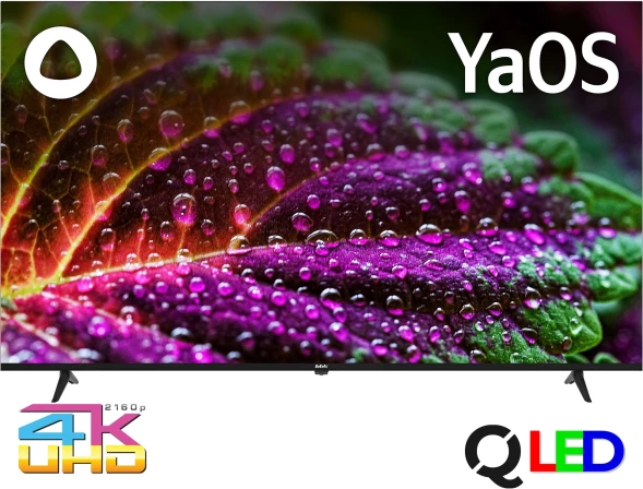 Телевизор QLED BBK 65&amp;quot; 65LED-8260/UTS2C (B) Яндекс.ТВ черный 4K Ultra HD 60Hz DVB-T2 DVB-C DVB-S2 USB WiFi Smart TV (RUS)