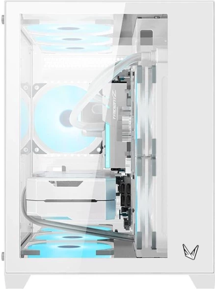 Корпус Formula Crystal Z5 TG белый без БП mATX 11x120mm 2xUSB2.0 1xUSB3.0 audio bott PSU