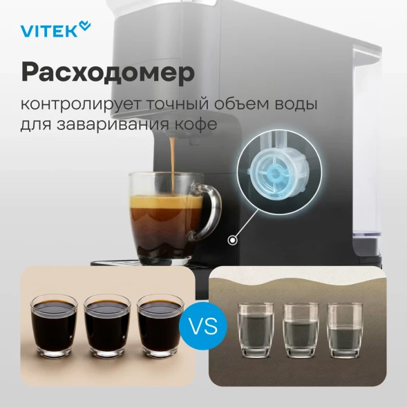 Кофемашина Vitek VT-CMC1600 1525Вт черный