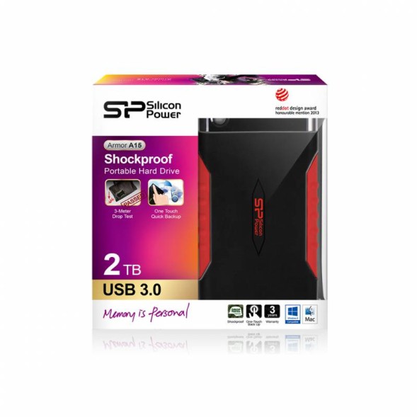 Жесткий диск Silicon Power USB3.0 1TB SP010TBPHDA15S3L Armor 2.5&amp;quot; черный