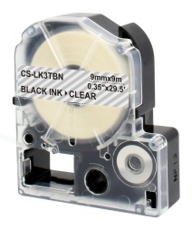 Картридж ленточный Cactus CS-LK3TBN LK-3TBN черный на прозрачном 9x9 для Epson LW300/LW400/LW700/LW600P/LW1000P/K400/Z700/Z900