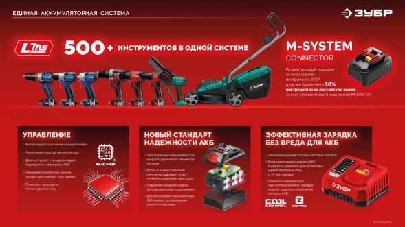 Дрель-шуруповерт Зубр ДШ-40 40Вт аккум. патрон:быстрозажимной