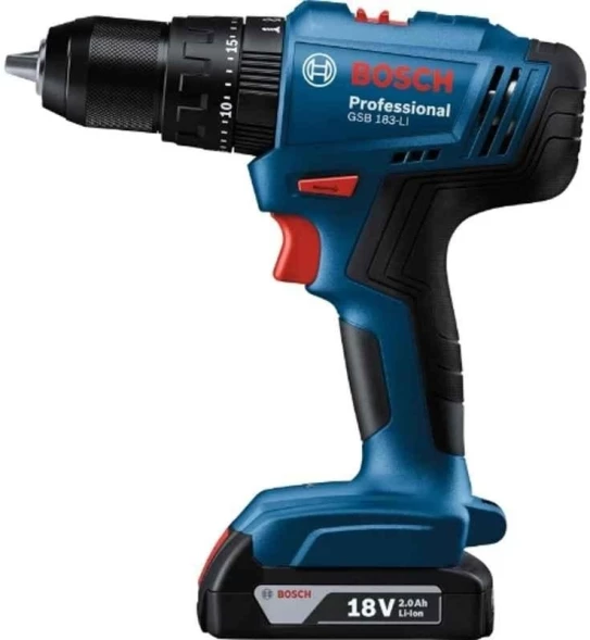 Дрель-шуруповерт Bosch GSB 183-LI аккум. патрон:быстрозажимной (кейс в комплекте) (06019K91F0)
